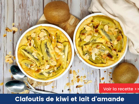 Clafoutis de kiwi et lait d'amande
